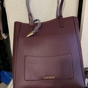 Steve Madden Deep Burgundy Tote